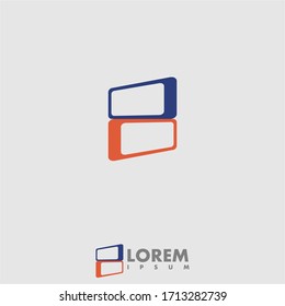 Simple Square concept logo icon  vector design