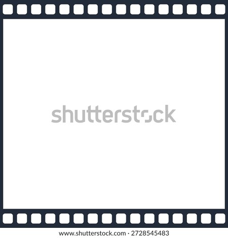 A simple square film negative frame (aspect ratio 1:1)