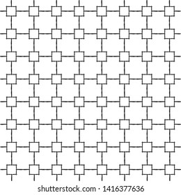 Simple square geometric pattern design with hand-drawn elements