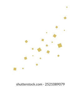 Simple square gold foil or gold confetti illustration material