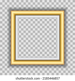 Simple Square Gold Frame Vector Illustration