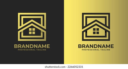 Simple Square Home Logo, suitable for any business related to home.