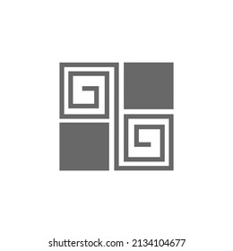 Simple square logo using black and white color. Logo for company, consultant, movement, charity, and organization.