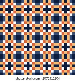 Simple square pattern design with seamless edge and fun colors vector eps 10 