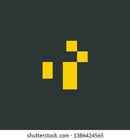 Simple square T letter logo icon