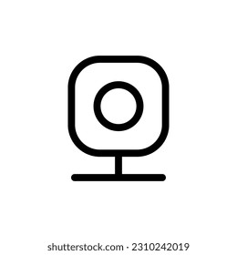 Símbolo de icono de cámara web cuadrada simple con contorno negro vector de alta calidad. EPS10