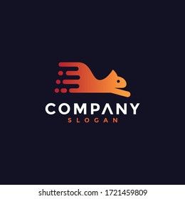 simple squirrel and fast logo