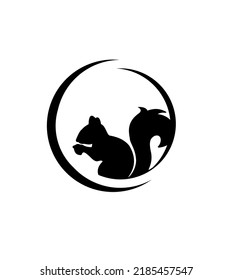 simple squirrel logo design inspiration. logo template
