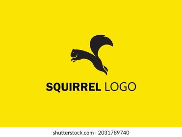 simple squirrel logo design template. squirrel logo design inspiration. minimalist squirrel template