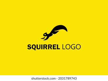 simple squirrel logo design template. squirrel logo design inspiration. minimalist squirrel template