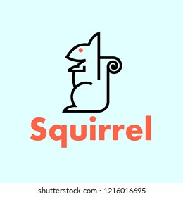 simple squirrel logo that illustrates simplicity that has profound meaning