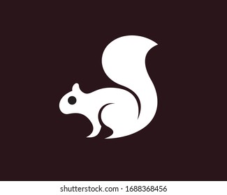 Simple squirrel ready run logo design inspiration