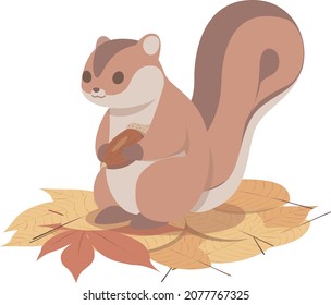 Simple squirrel  vector EPS image