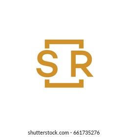Simple SR initial Logo designs template vector illustration