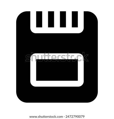 Simple Ssd glyph icon. The icon can be used for websites, print templates, presentation templates, illustrations, etc