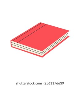 Simple stacks of books vector illustration. Books vector illustration in flat-line art style isolated on white background perfect for education and school project needed