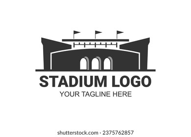 Simple Stadium logo, Sport logo, flat, vector logo vector illustration.