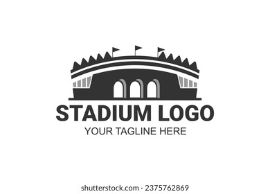 Simple Stadium logo, Sport logo, flat, vector logo vector illustration.