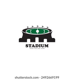 Simple Stadium logo, Sport logo, flat, vector logo vector illustration.