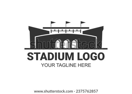 Simple Stadium logo, Sport logo, flat, vector logo vector illustration.