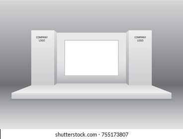 simple stage with blank screen 