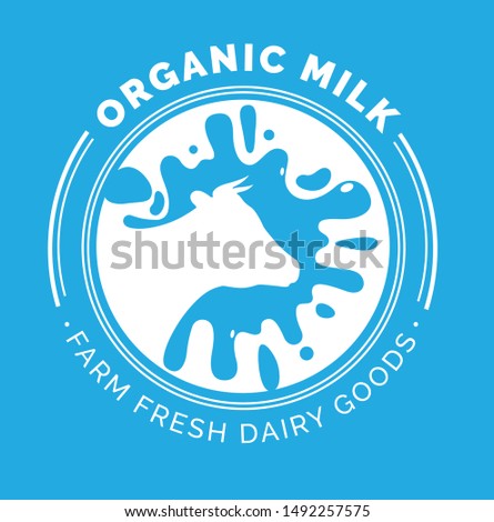 simple stain silhouette milk logo