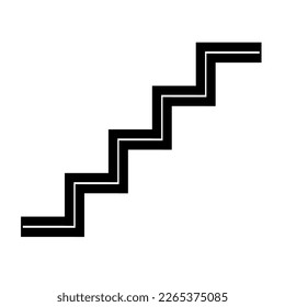Simple stair, ladder, stairway, step icon. Vector illustration Flat web design element for website or app.
