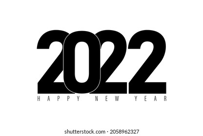 Simple Staircase concept design with raising numbers under the stairs. Happy New year 2022. Abstract design for 2022 New Year.