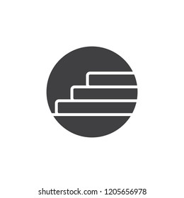 simple staircase  to success concept logo 