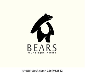Simple stand bear logo design inspiration