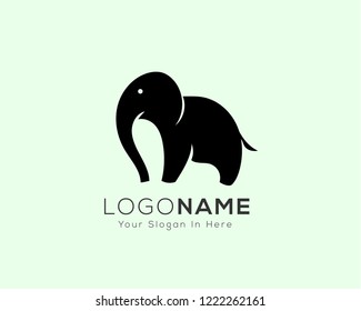 Simple stand elephant logo, icon, symbol design inspiration