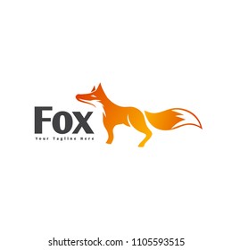 simple stand fox art logo