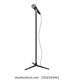 Simple Stand microphone vector illustration