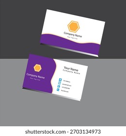 simple and standard visiting card design using vector