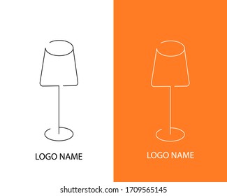 Minimalistische Vektorillustration für einfaches Stehlampenlogo