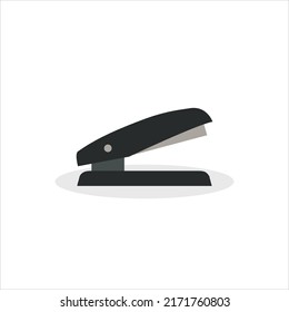 Simple Stapler Vector Black Icon. Vector Illustration Staple of Puncher isolated on White Background. stapler icon in flat style. Icon of Stapler Stock Vector. Office Equipment Symbol