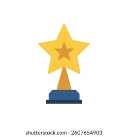 Simple Star Award Trophy Icon For Achievement and Success