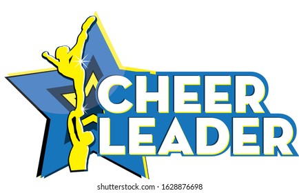 Simple star design for t shirt; vector illustration; cheerleader