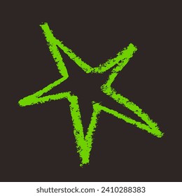 Estrella simple dibujada con crayones