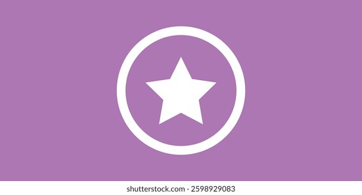 simple star emblem and icon in circle