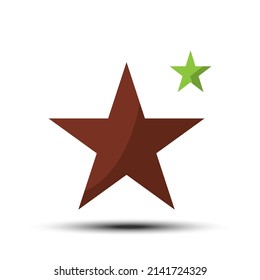 Simple star flat icon, star and galaxy related concept on the white background