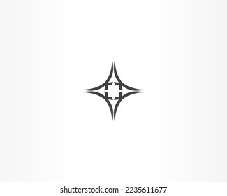 simple star icon concept logo design
