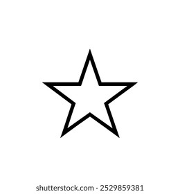 Simple Star Icon Representing Favorites, Rating, and Excellence - Ideal for Reviews, Achievements, and Recognition Designs