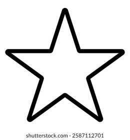 Simple Star Icon Set Silhouette