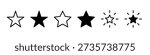 A simple star icon set that can be used for evaluation and ranking (vector)