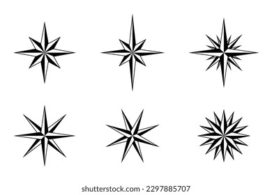 simple star icon set , vector illustration