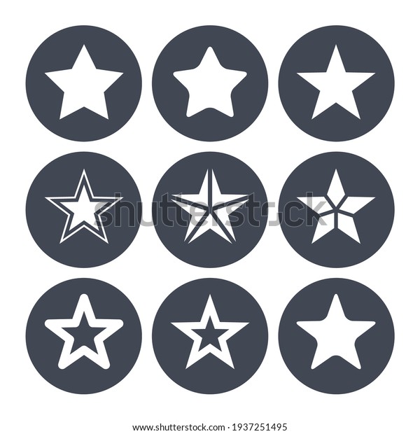 Simple\
star ions for rating bar, stylized stars,\
vector