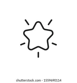 Simple star line icon. Stroke pictogram. Vector illustration isolated on a white background. Premium quality symbol. Vector sign for mobile app and web sites.