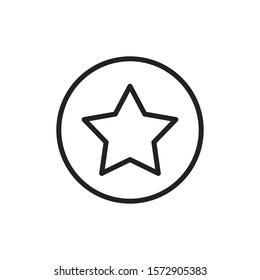 Simple star line icon. Stroke pictogram. Vector illustration isolated on a white background. Premium quality symbol. Vector sign for mobile app and web sites.