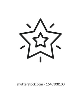 Simple star line icon. Stroke pictogram. Vector illustration isolated on a white background. Premium quality symbol. Vector sign for mobile app and web sites.